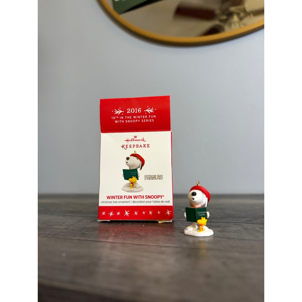 Hallmark Keepsake 2016 Winter Fun with Snoopy Peanuts Ornament 19th in Series